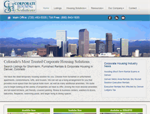 Tablet Screenshot of corporatehousingsolutions.com